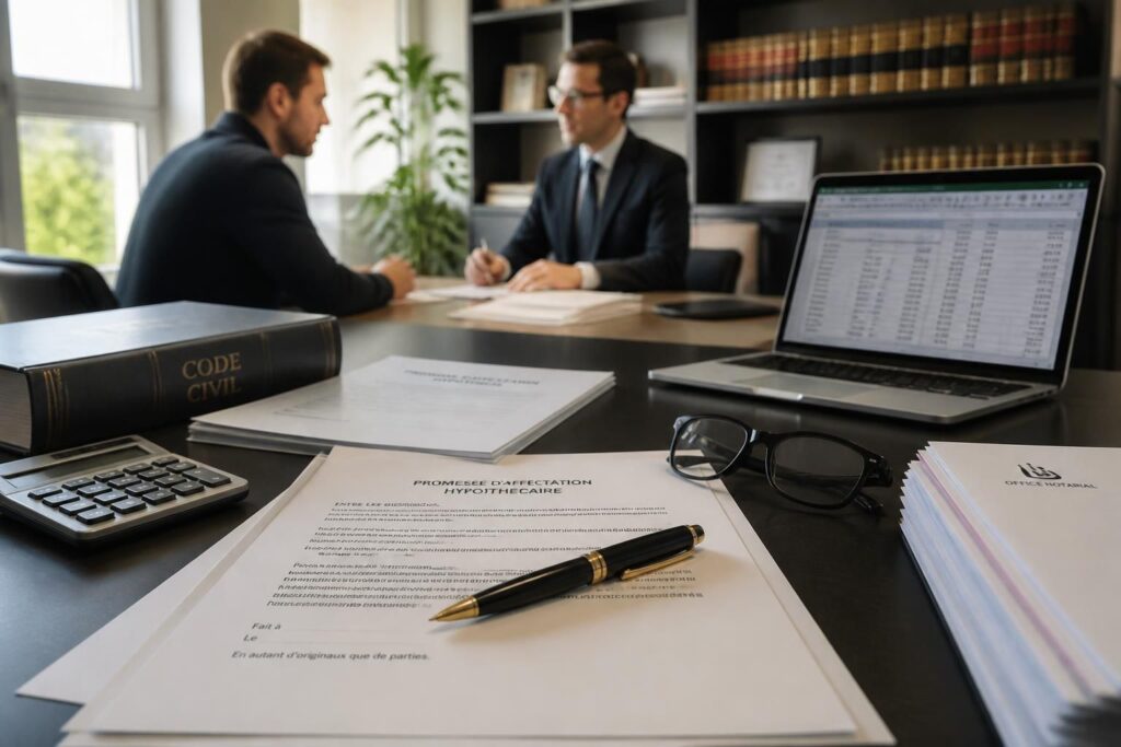 découvrez tout sur la promesse d'affectation hypothécaire : coût, modèle type et les formalités à suivre chez le notaire pour sécuriser votre prêt immobilier.